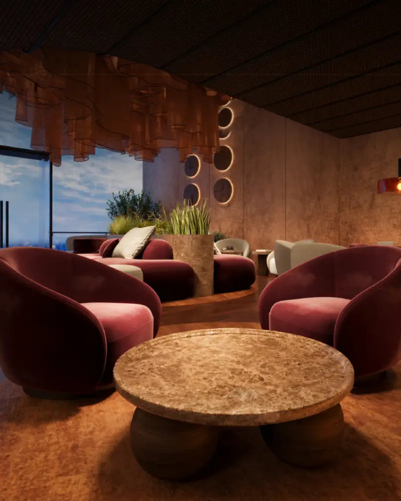 Hospitality architecture by BloxDot, restaurant or boutique hotel.