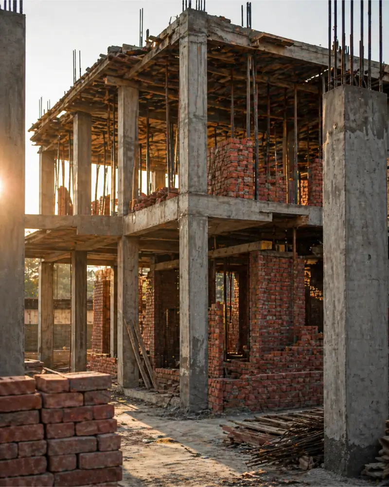 Residential villa under construction, BloxDot Lahore project.