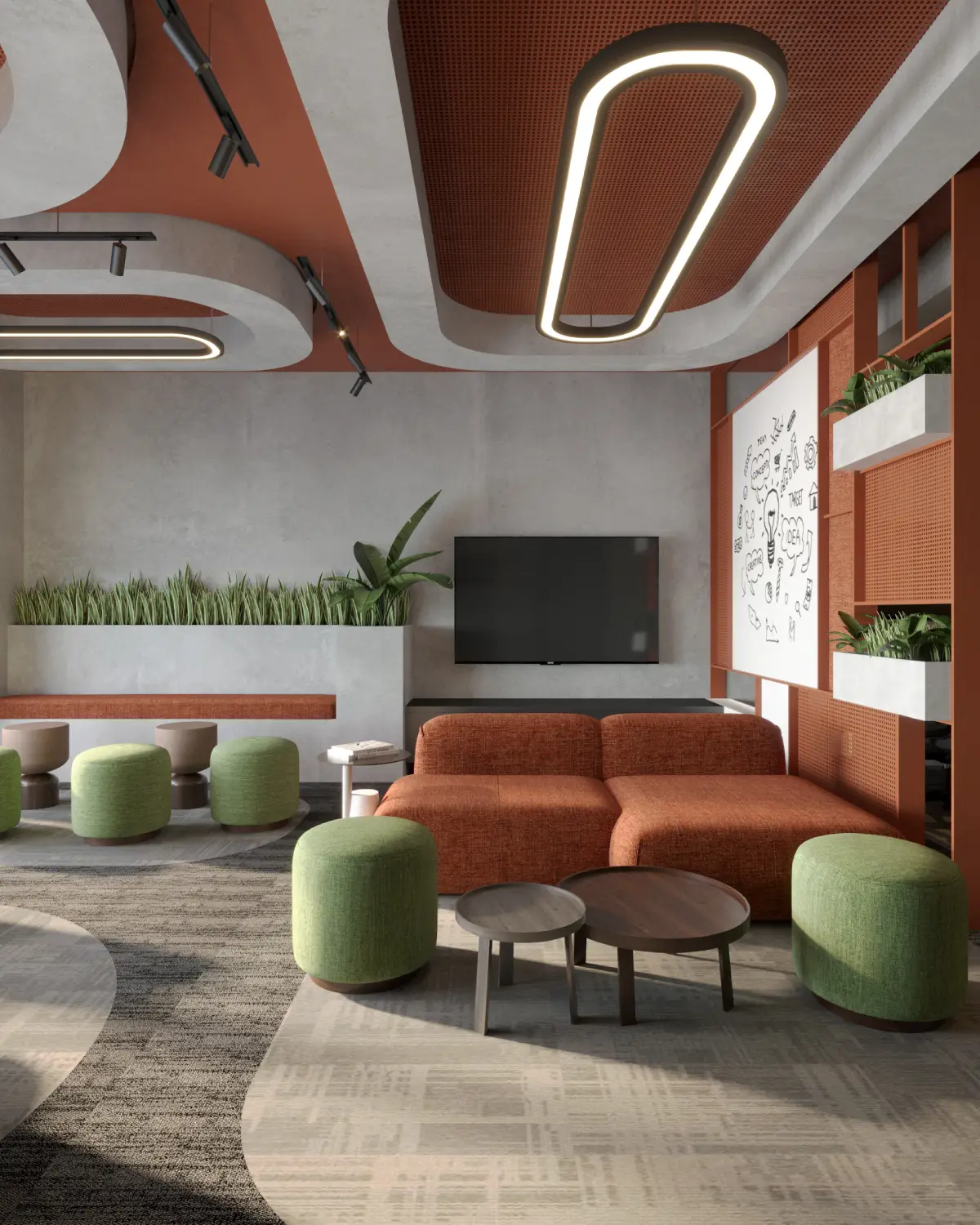 HybridDot Creative Agency office, BloxDot commercial fitout, Lahore.