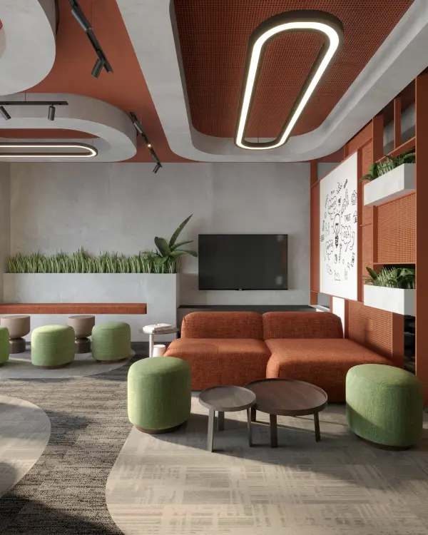 HybridDot Creative Agency office, BloxDot commercial fitout, Lahore.