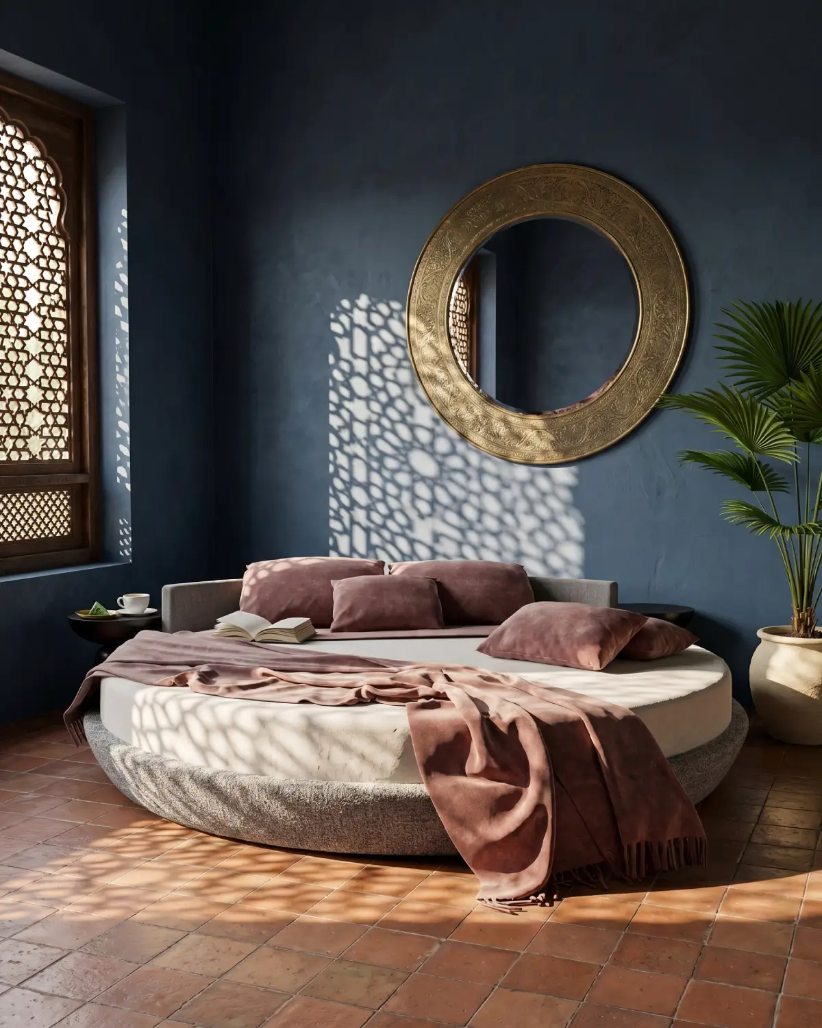 Ledge round bed