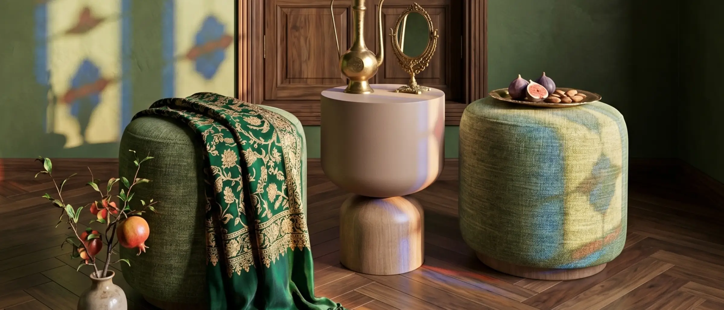 Stone stool family in earth tones